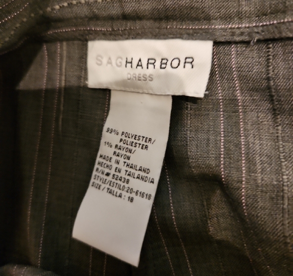 Sag Harbor Gray Pinstripe Dress Pants - Picture 4 of 7